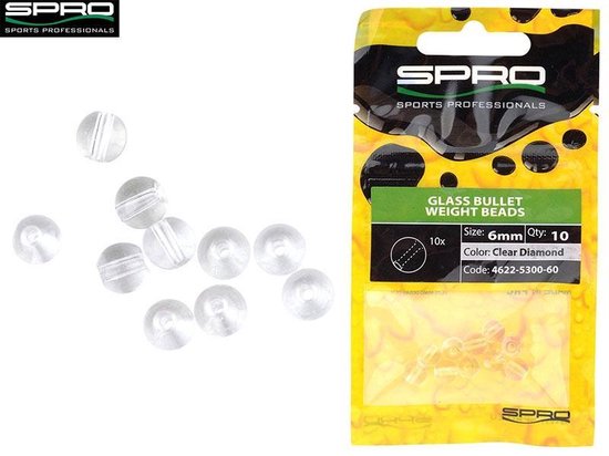 Spro Round Smooth Glass Beads - 8 mm - clear diamond van Spro — afbeelding 4