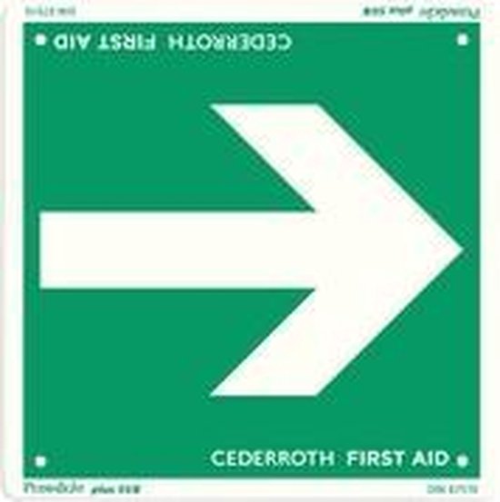 Cederroth EHBO-bord met EHBO-kruis, dubbelzijdig, 20 x 20 cm — afbeelding 3