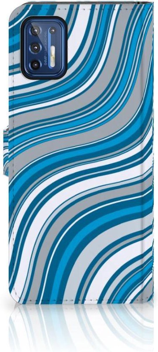 Motorola Moto G9 Plus Telefoon Hoesje Waves Blue