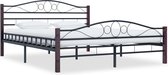 vidaXL Bedframe metaal zwart 160x200 cm