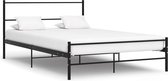 vidaXL Bedframe metaal zwart 160x200 cm