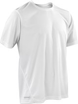 Spiro Heren Quick-Dry Sports Short Sleeve Performance T-Shirt (Wit)
