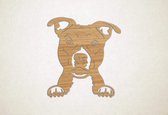 Wanddecoratie - Hond - Engelse Stafford 1 - M - 66x60cm - Eiken - muurdecoratie - Line Art