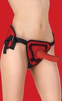 Deluxe Silicone Strap On - 8 Inch - Red - Strap On Dildos - red - Discreet verpakt en bezorgd