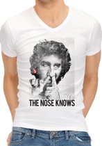 Funny Shirts - The Nose Knows - S - Maat 2XL - Funny Gifts & Sexy Gadgets - white,multicolor - Discreet verpakt en bezorgd