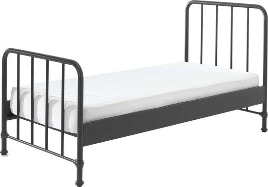 Vipack - Eenpersoonsbed Bronxx - 90x200 - Zwart