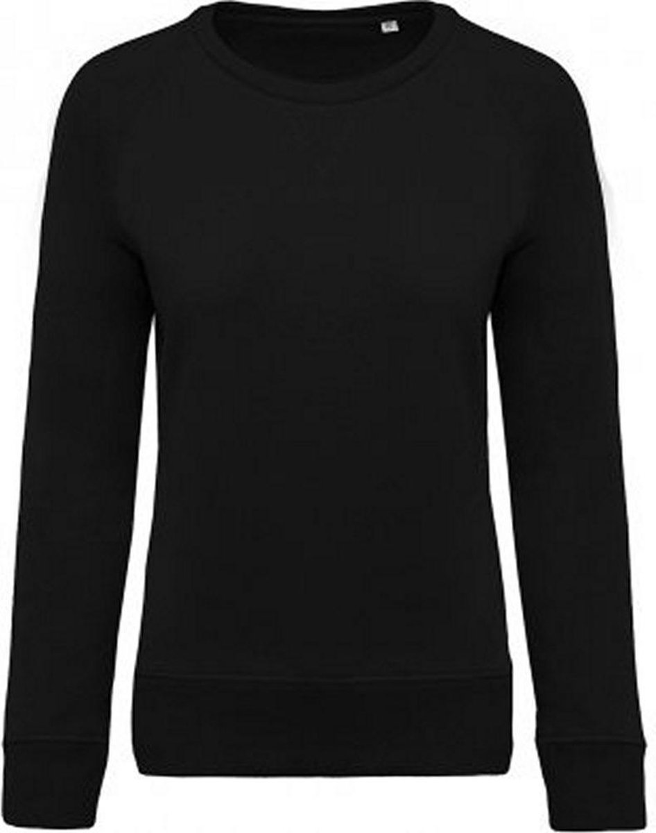 Kariban Dames/dames Organic Raglan Sweatshirt Zwart