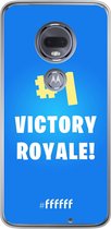 Motorola Moto G7 Hoesje Transparant TPU Case - Fortnite - Victory Royale #ffffff