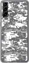 6F hoesje - geschikt voor Samsung Galaxy S21 Plus -  Transparant TPU Case - Snow Camouflage #ffffff