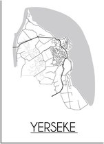 Yerseke Plattegrond poster A3 (29,7x42cm) - DesignClaud