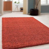 Hoogpolig vloerkleed - Solid Rood 80x150cm