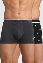 DIM CUP Heren Boxershort- 2PACK- Zwart/Grijs-Maat M