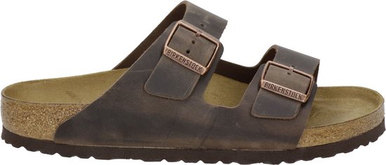 Birkenstock ARIZONA NU OILED HABANA - Volwassenen Heren slippers - Kleur: Bruin - Maat: 40