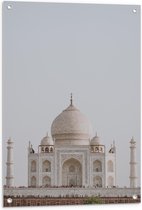 Tuinposter – Agra Taj Mahal - India - 60x90cm Foto op Tuinposter  (wanddecoratie voor buiten en binnen)