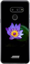 LG G8 ThinQ Hoesje Transparant TPU Case - Purple Flower in the Dark #ffffff