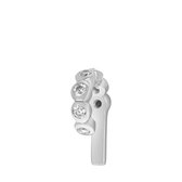 Zilveren helix earcuff rond zirkonia