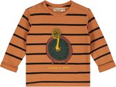 Yarn-dyed gestreept lange mouwen T-shirt met 'Freedom' print