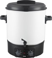 Domo DO322W - Inmaakketel - Weckketel - Tapkraan - 27L - Wit