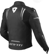 REV'IT! Glide Black Leather Motorcycle Jacket 48