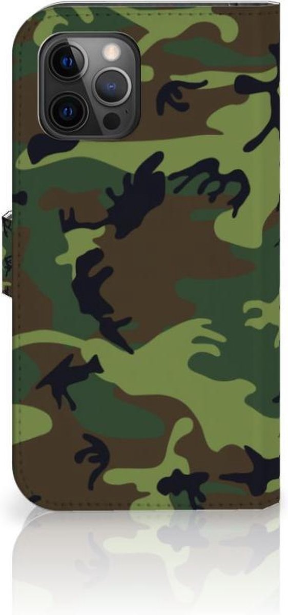 Apple iPhone 12 Pro Max Telefoon Hoesje Army Dark