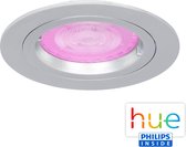 Amsterdam Inbouwspot - White & Color Ambiance - 1 lichtpunt - zilver grijs - Bluetooth - GU10 - Dimbaar - IP21