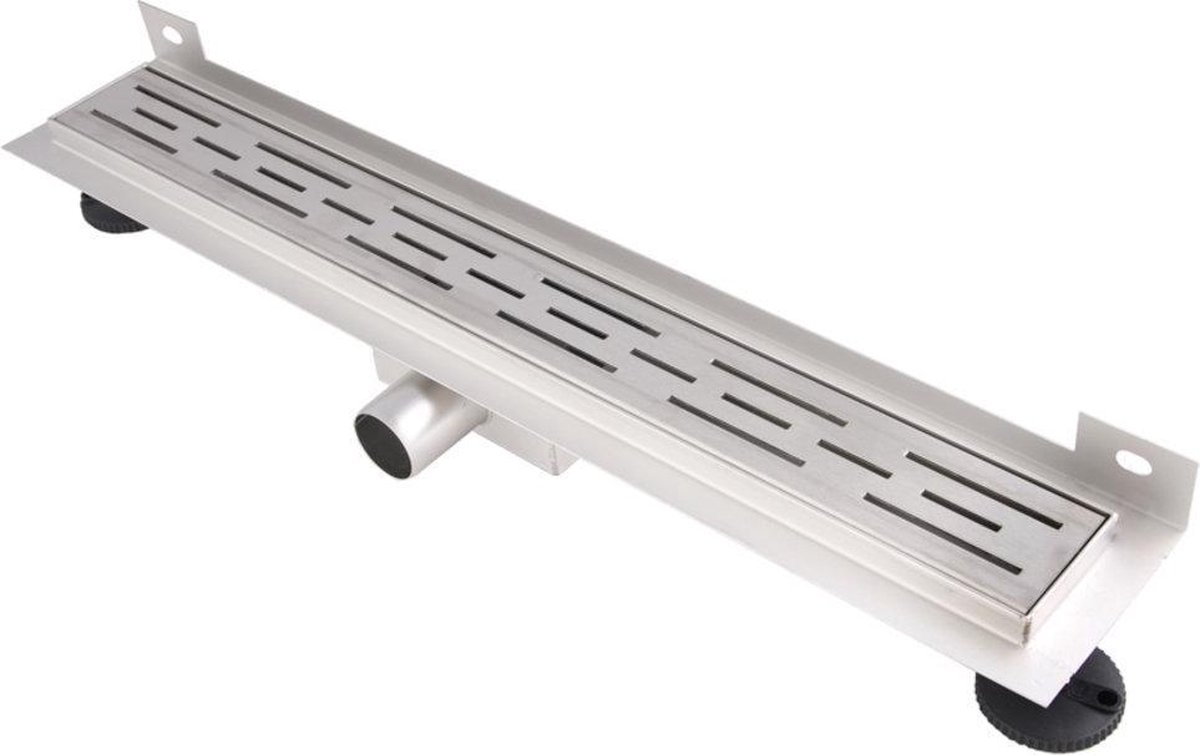 BRAUER DOUCHEGOOT MET OPSTAANDE RAND 50X7CM RVS