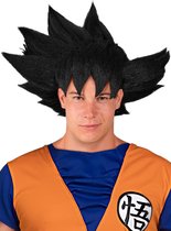 FUNIDELIA Goku Pruik Dragon Ball voor mannen - Zwart
