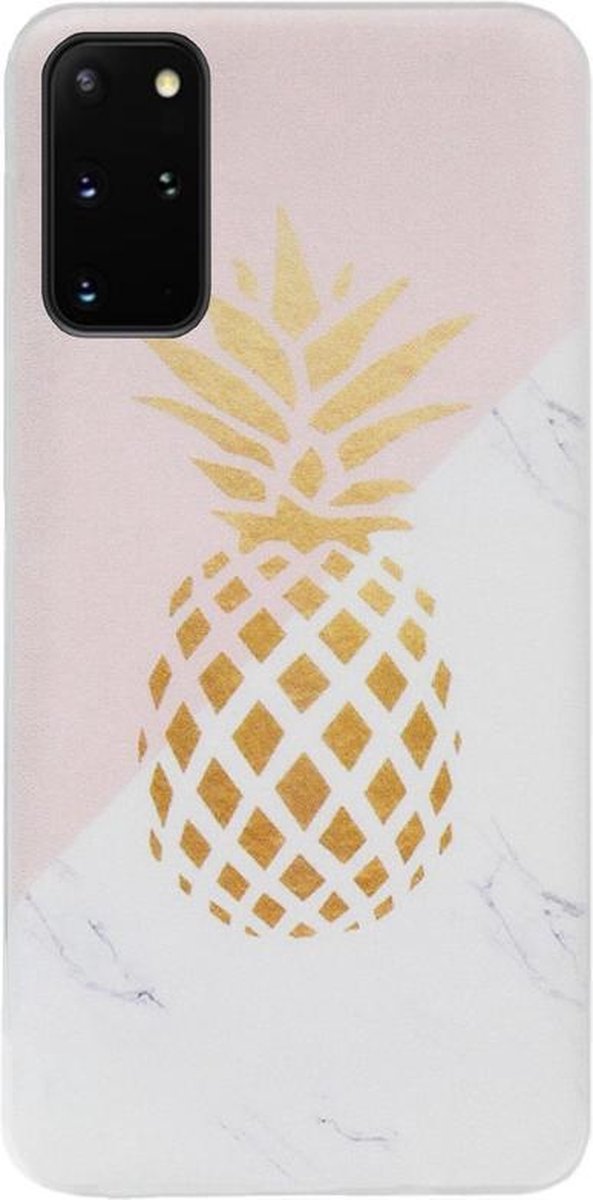 ADEL Siliconen Back Cover Softcase Hoesje Geschikt voor Samsung Galaxy S20 - Ananas