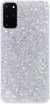 ADEL Premium Siliconen Back Cover Softcase Hoesje Geschikt voor Samsung Galaxy S20 - Bling Bling Glitter Zilver