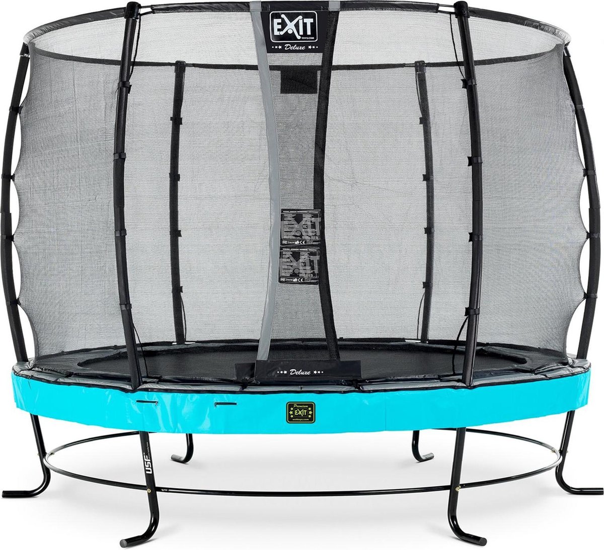 EXIT Elegant Premium trampoline ø305cm met Deluxe veiligheidsnet - blauw