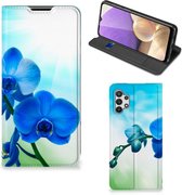 Coque Stand avec photo Samsung Galaxy A32 Phone Case Orchid Blauw