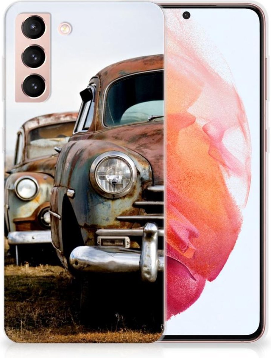 Samsung Galaxy S21 Siliconen Hoesje met foto Vintage Auto
