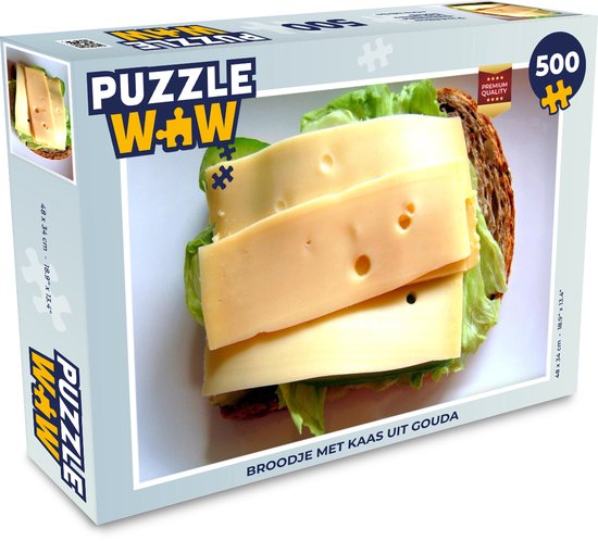 Puzzle Gouda 500 pièces - Sandwich au fromage de Gouda | bol.com