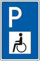 Parkeerplaatsbord met gehandicaptensymbool 600 x 900 mm aluminium RA0