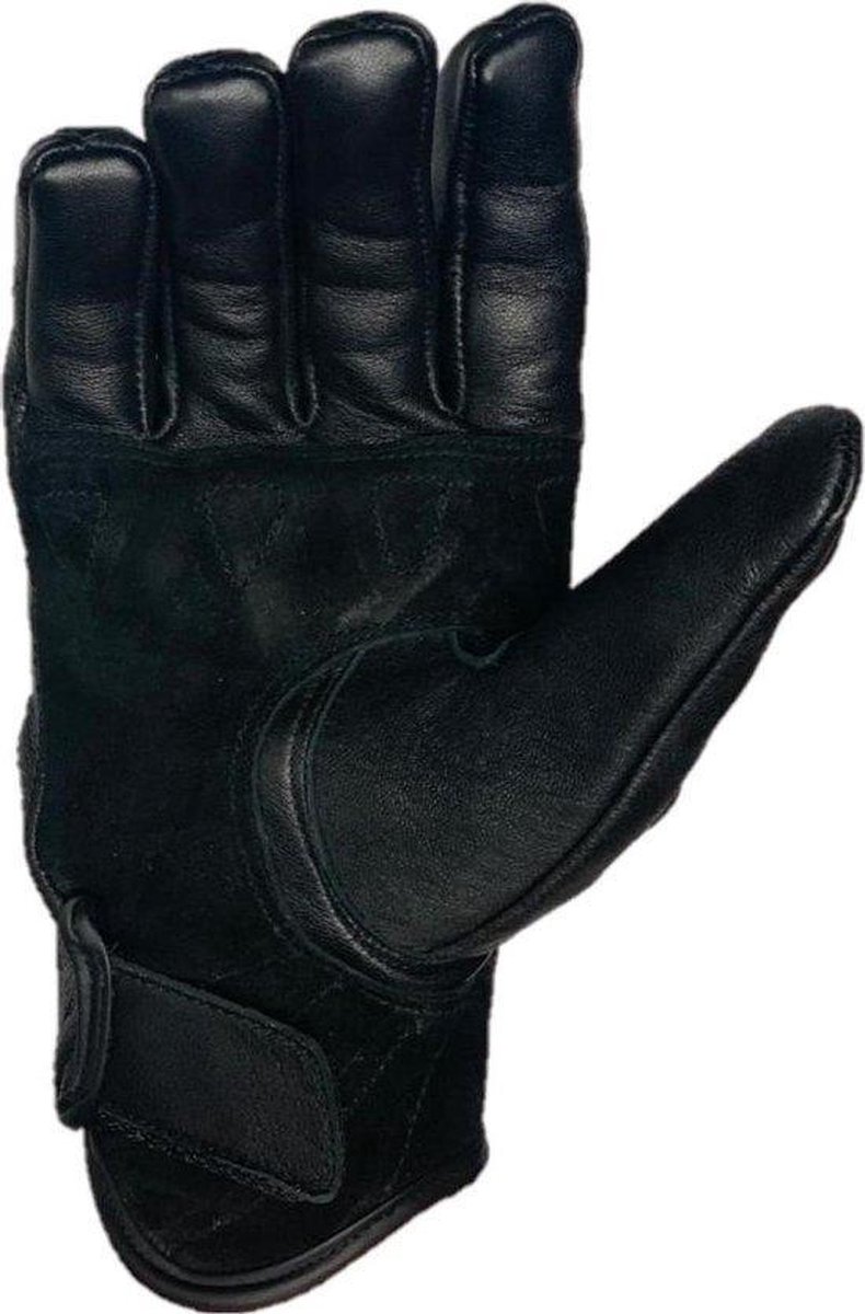 Urban 5884® - Leren Motor Handschoenen met protectoren Zwart *Dames* 3XL