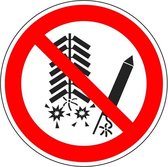Verboden voor vuurwerk sticker - ISO 7010 - P040 300 mm