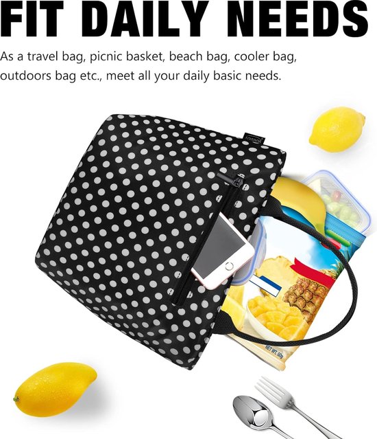 AOSBOS Sac Repas Isotherme Sac à Main Femmes pour Déjeuner Lunch Bag  Portable 8,5L : : Cuisine et Maison