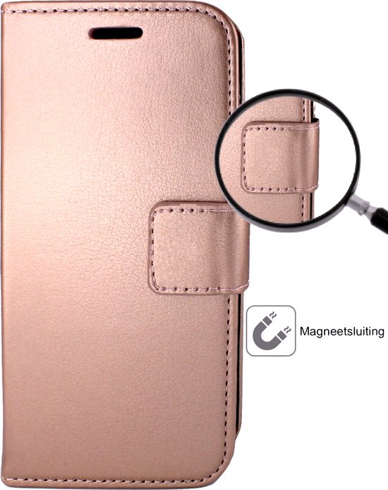 Étui pour iPhone 15 Pro Max - Protecteur d'écran GlassGuard et protecteur d'écran pour objectif d'appareil photo Zwart - Étui à livres en Cuir avec porte-cartes Or rose