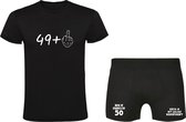 50 jaar Heren T-shirt + Heren Boxershort - verjaardag - feest - abraham - 50e verjaardag - vijftig - grappig