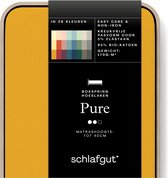 Schlafgut Jersey Pure drap-housse extra haut - Lits jumeaux - Yellow Profond