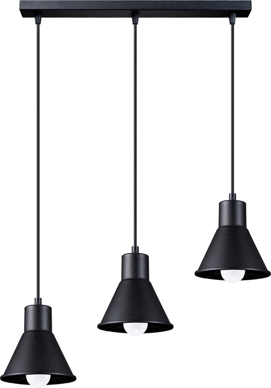 Hanglamp Taleja 3 - Hanglampen - Woonkamer Lamp - E27 - Zwart