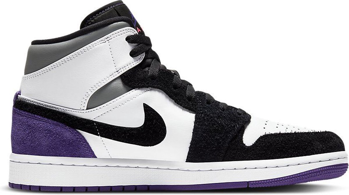 nike jordans purple and white
