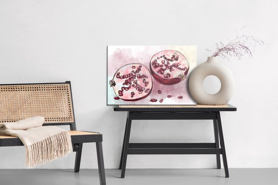 Painting King - Tableau Tableau Aquarelle Grenades - 120 x 80 cm