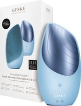 GESKE | SmartAppGuided™ Sonic Thermo Facial Brush | 6 in 1 | Huidreiniging | Reinigingsborstel met warmtefunctie | Gezichtsmassager | Elektrische gezichtsborstel | Apparaat voor gezichtsreiniging