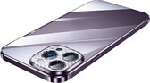 Sulada CrystalCover met Val- en Lensbescherming en kristallen voor iPhone 14 Pro Max paars