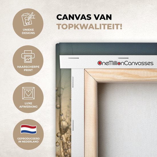 Peinture sur toile - Fleurs - Water - Soleil - Ciel - Canvasdoek - Décoration murale - Décoration salon - 20x30 cm - Photo sur toile