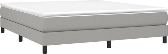 The Living Store Lit à sommier tapissier - Luxor - cadre de lit 203x180x25 cm - matelas à pocketvering 180x200x20 cm - soutien mi-ferme - surmatelas doux pour la peau 180x200x5 cm - sommier à lattes en contreplaqué - The Living Store