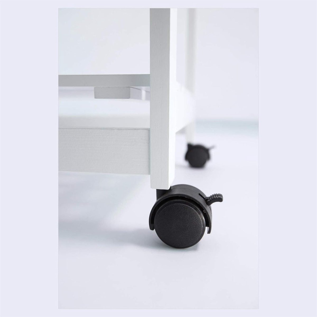 Anaterra® Küchenwagen - mit Rollen, 67x37x84 cm, 3 Ebenen, 3 Schubladen