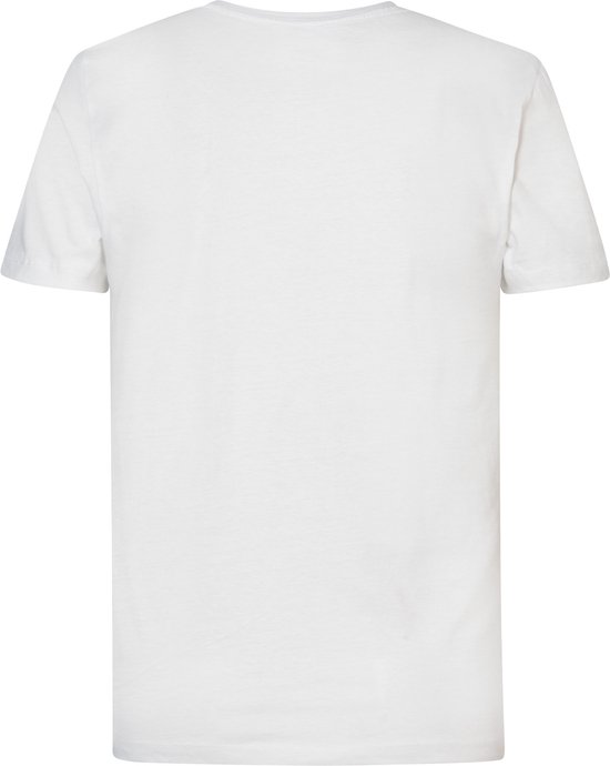 Wit T-shirt met korte mouwen, achterkant.