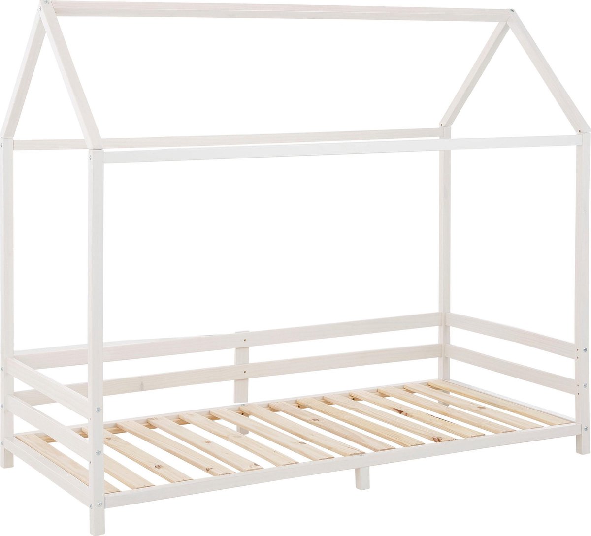 Ellen-HouseBed - Wit - met Hek